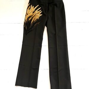 Vintage Chloe Dark Olive Green trousers. with embroidery.